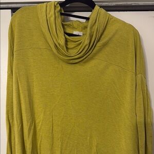 CAbi Green Cowl Neck Sweater Relaxed Fit